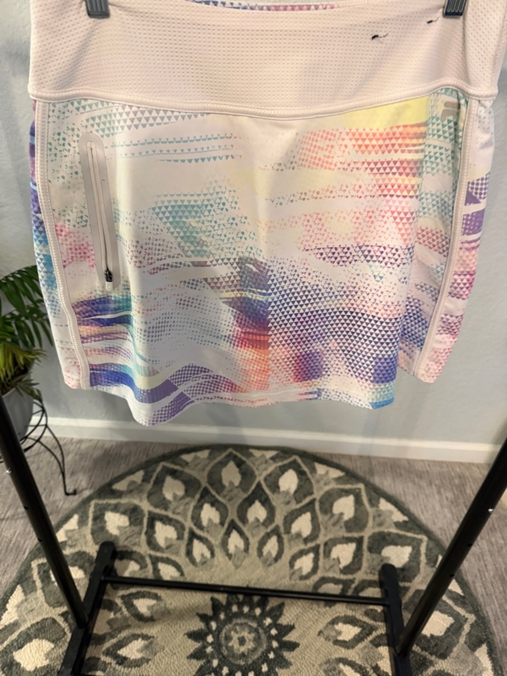 Fila Pink & Purple Athletic Skort with Subtle Multicolor Print